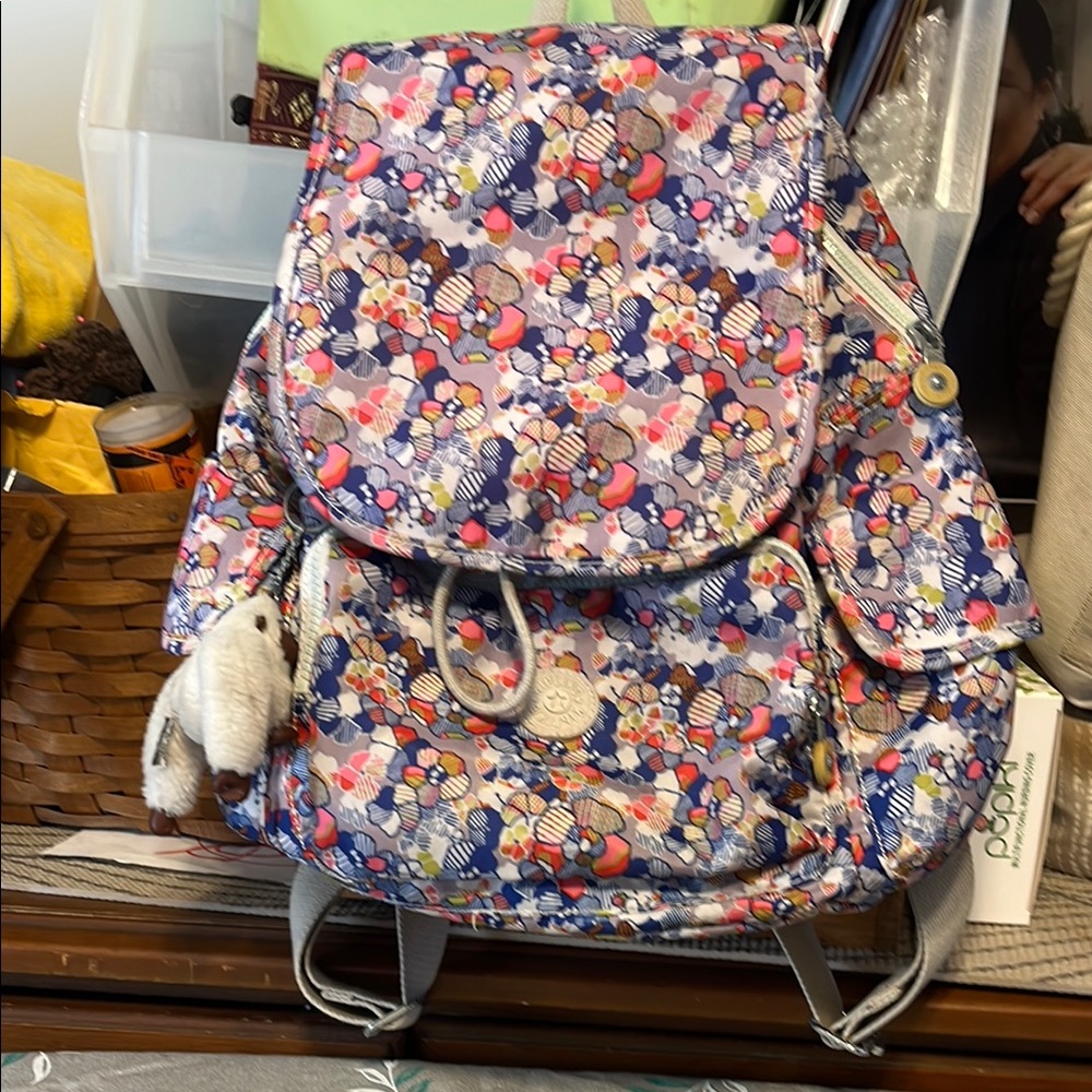 Kipling Multicolor Floral Backpack - image 1
